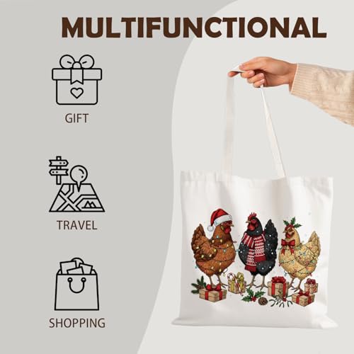 LZYRF Christmas Chicken Reusable Holiday Gift Bags Party Favors