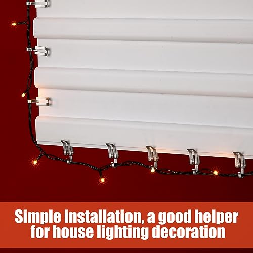 200 Pcs Metal Gutter Hooks for Outdoor String Lights & Holiday Decor