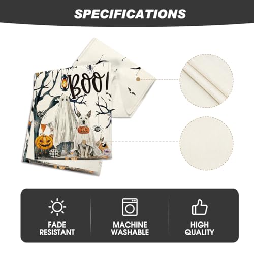 Artoid Mode 13x72 Inch Halloween Table Runner Home Party Decor Beige