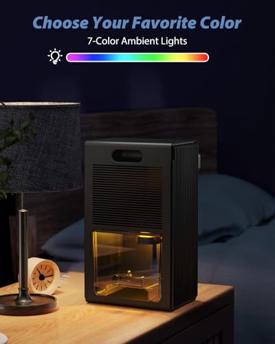 Quiet Electric Dehumidifier 95 OZ with Auto Shut Off and LED Lights for Bedroom and Basement