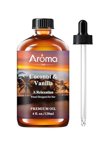 Coconut Vanilla Fragrance Oil 4 Fl Oz for Home Diffusers and Aromatherapy