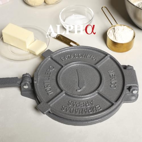 8-Inch Cast Iron Tortilla Press – Heavy Duty Empanada & Flatbread Maker