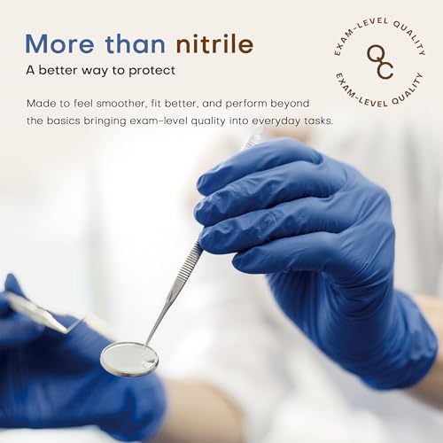 Blue Nitrile Disposable Exam Gloves - Powder-Free, Food Safe & Latex-Free