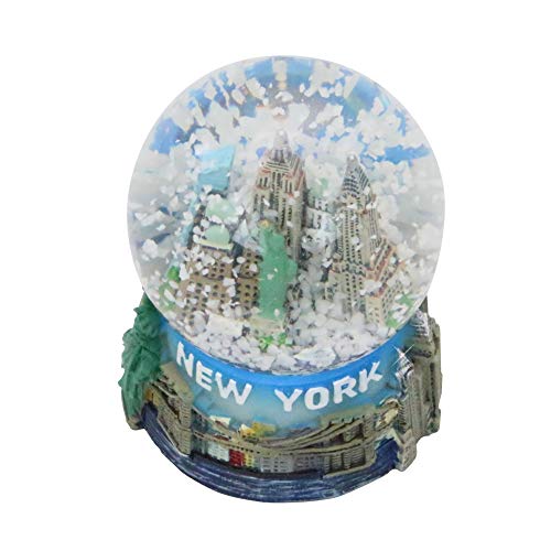 Mini New York City Skyline Snow Globe 2.5-Inch NYC Souvenir Figurine