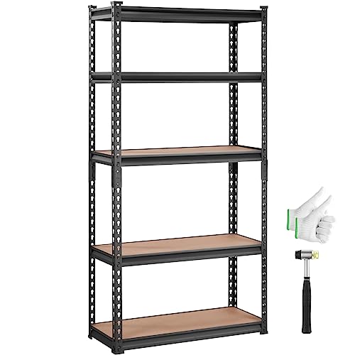 5-Tier Heavy Duty Storage Shelves 30"x12"x60" Metal Utility Rack