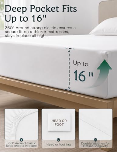 LuxClub Queen Sheet Set - 4 Piece Cooling Deep Pocket Microfiber Bed Sheets