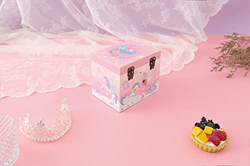 Unicorn Musical Jewelry Box with Necklace and Bracelet Set for Girls