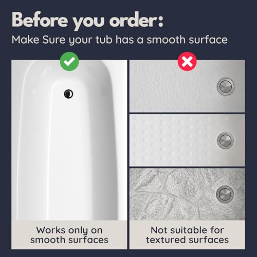 Homerella Extra Long Non-Slip Bathtub Mat 35x16 Anti-Mold