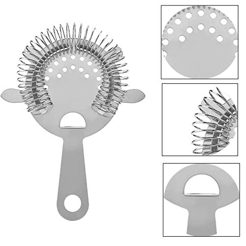 Stainless Steel Cocktail Strainers 2 Pack - Bar & Home Bar Tools for Ice & Fruit Filtration