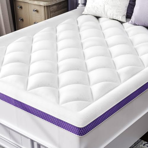 Bamboo Viscose Mattress Topper with Pillow Top - Soft Memory Foam Blend