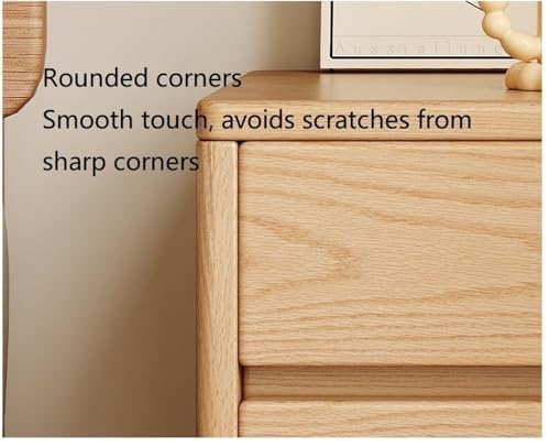 Solid Wood 2-Drawer Bedside Table, Compact Nightstand for Small Spaces
