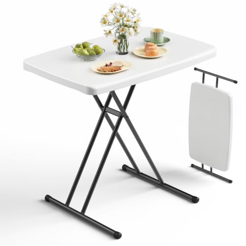30-Inch Adjustable Folding Table, Portable Heavy Duty Laptop Desk Tray