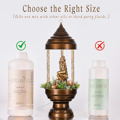 32oz Premium Lamp Oil - Low Evaporation & Non-Flammable Formula for Rain Lamps