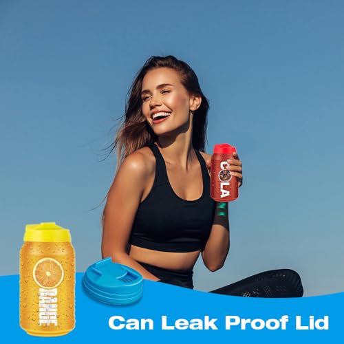 Reusable Soda Can Covers - Plastic Drink Lid Protectors for Standard Cans