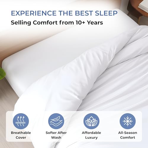 100% Egyptian Cotton Twin/Twin XL Duvet Cover - 600 Thread Count White