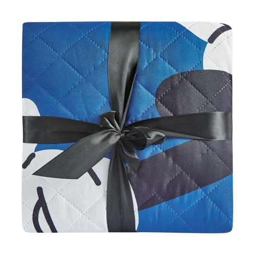 Disney Mickey Mouse Twin Bedspread Set for Kids with Stickers | Reversible Quilt Bedding