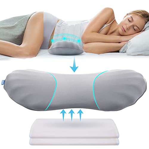 Adjustable Memory Foam Lumbar Support Pillow for Back Pain Relief