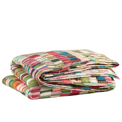 Penelope Stripe Multi Stripe Cotton Coverlet - Twin/Twin XL