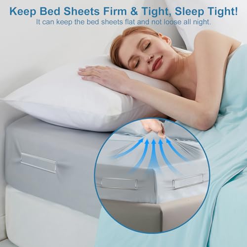 Fitted Sheet Holders for Corners - 4PCS Bed Sheet Clips