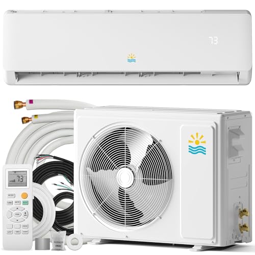 12000 BTU Mini Split AC and Heating System 19 SEER2 115V Ductless Inverter