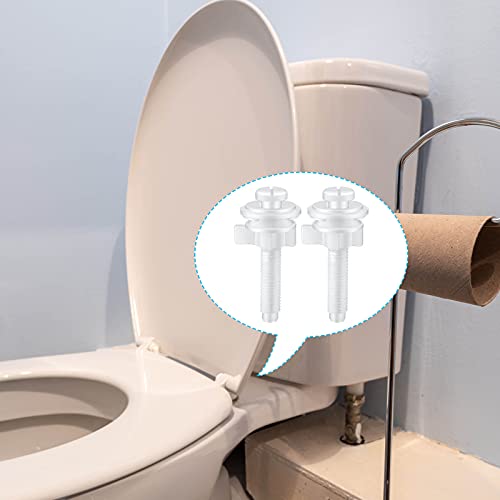 Toilet Seat Replacement Bolt and Nut Kit - 2 Pack Durable Plastic Hardware