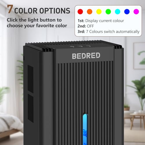 BEDRED 95OZ Home Dehumidifier for 1000 Sq Ft with Auto Shut Off