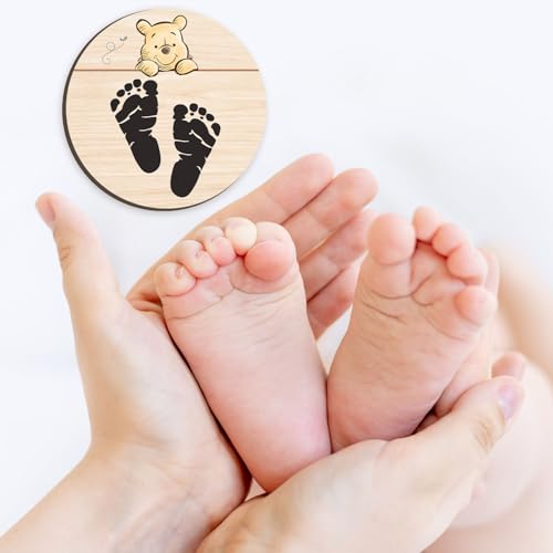 Wooden Newborn Birth Announcement Sign - 5.9 Inch Baby Photo Prop