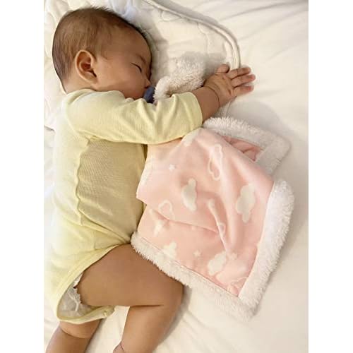 American Baby Company Heavenly Soft Chenille Sherpa Blanket Set, 3D Pink Cloud, for Girls