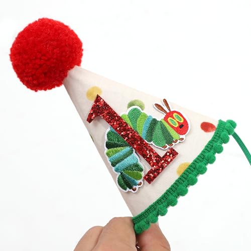 Caterpillar 1st Birthday Hat - Baby First Birthday Party Crown Photo Prop