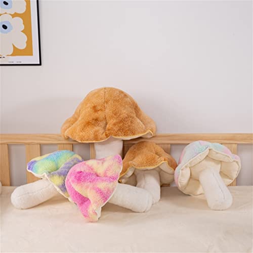 Mushroom Floor Pillow - Soft Plush Decorative Cushion for Bedroom, 32cm