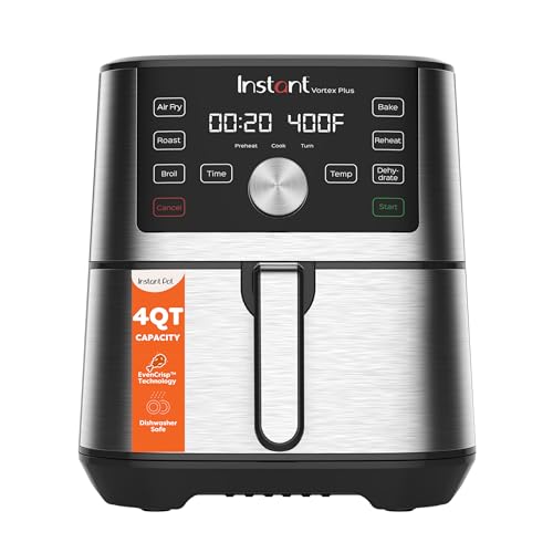 4-Quart 6-in-1 Stainless Steel Compact Air Fryer Oven with Touchscreen