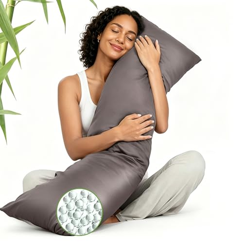 Cooling Weighted Body Pillow for Side Sleepers - 48" x 14"