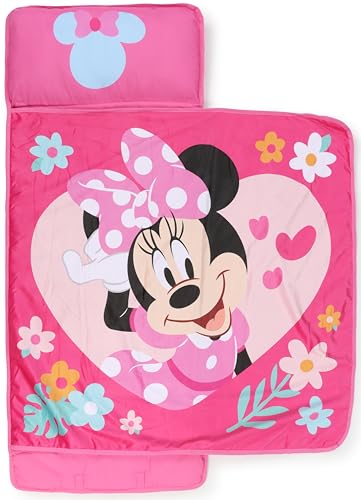 Pink Minnie Mouse Kids Nap Mat with Pillow & Blanket, 46x20 Inches