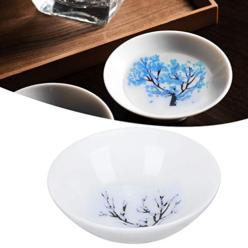 Joyzan Color Changing Sake Cup with Blossom Design - Hot & Cold Reactive Ceramic Bowl