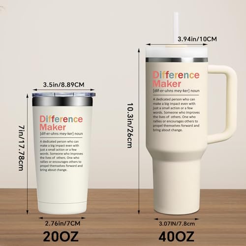 Grifarny Difference Maker Tumbler 40 oz - Beige Gift Set for Women