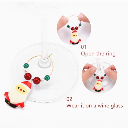 Gold Glass Markers for Stem Glasses - Themed Drink Markers for Party & Tasting