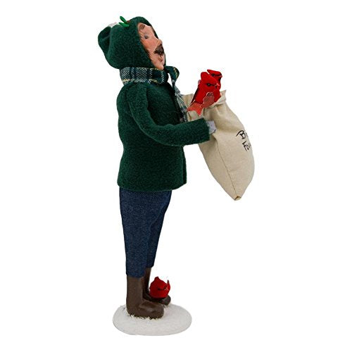Byers' Choice Family With Cardinals Man Caroler - 13in Handcrafted Christmas Figurine