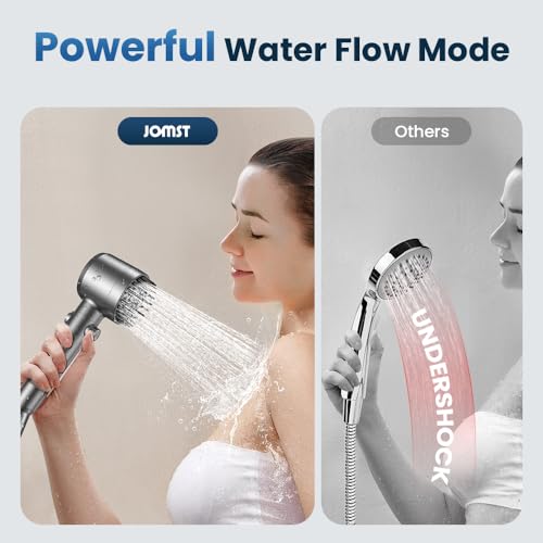 Filtered Handheld Shower Head with High Pressure Hose & Power Wash Mode