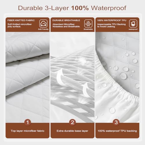 Waterproof Mattress Protector - Full Size, Ultra-Soft, Breathable