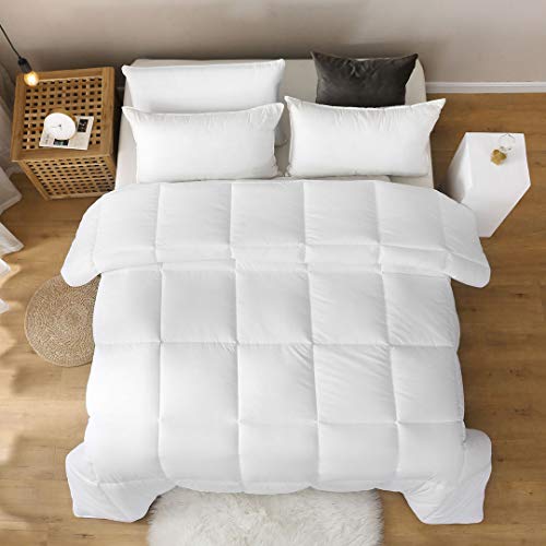Oaken-Cat Queen Down Alternative Comforter - All Season White Duvet Insert