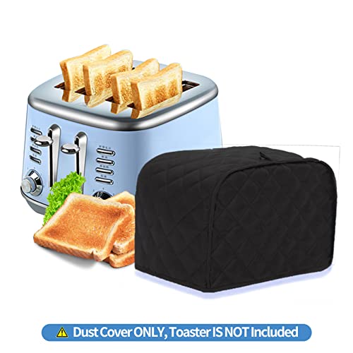 Quilted 4-Slice Toaster Cover - Dust-Proof Polyester Appliance Protector