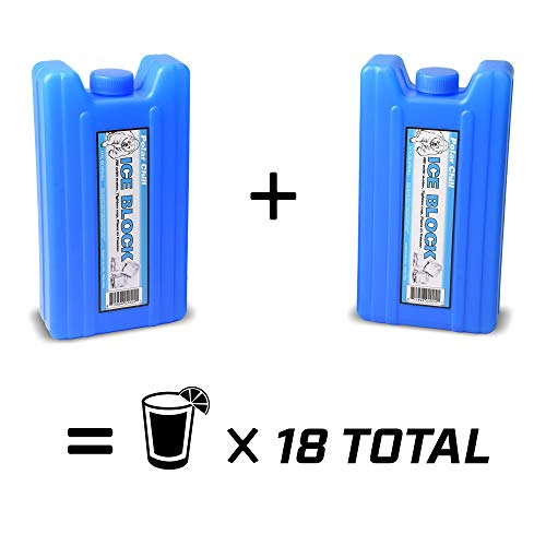 GoPong Ice Pack Flask 2 Pack - Hidden Alcohol Travel Flasks, 28 oz Total, Stealth Liquor Containers for Beaches, Cruises & Sports Events