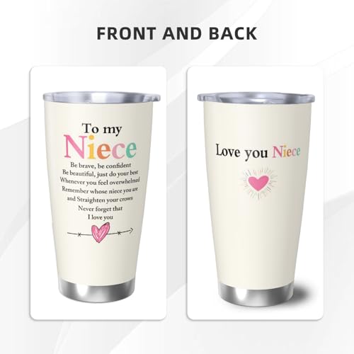 Niece Gifts from Auntie 20oz Tumbler, Birthday Gift for Nieces
