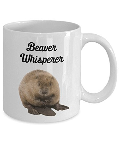 SpreadPassion Beaver Whisperer Mug - 11oz Funny Coffee & Tea Cup Gift