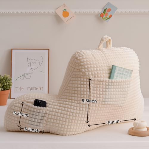 Deluxe 18.5" Bed Wedge Reading Pillow with Arms for Support
