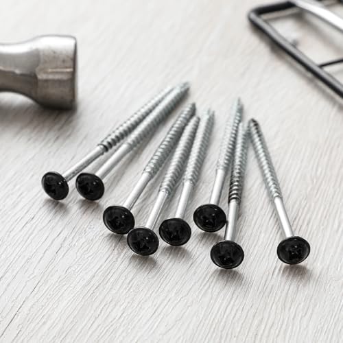3-Inch Black Shutter Fasteners for Vinyl and Wood, 12-Piece Set
