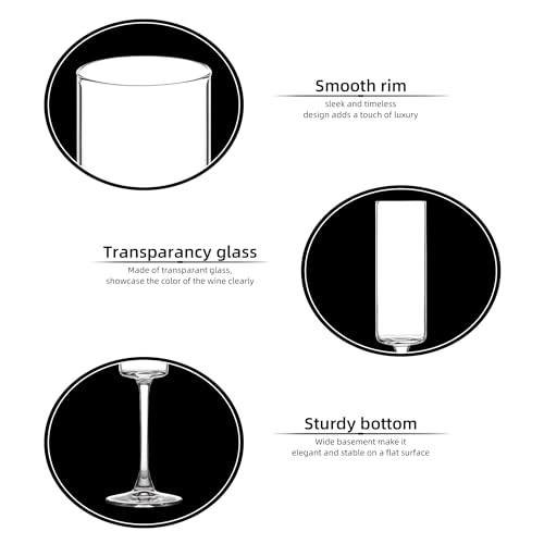 UMEIED 6oz Champagne Flutes Set of 12 Long Stem Glasses Elegant Party Drinkware