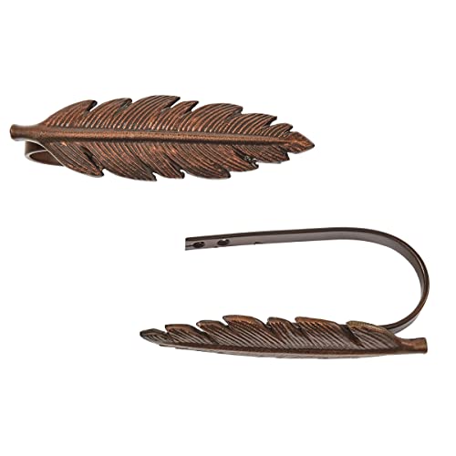 Metal Feather Curtain Holdbacks - Set of 2 Decorative Farmhouse Tiebacks