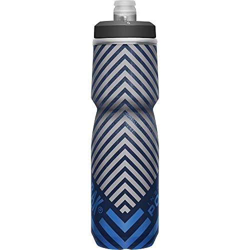 CamelBak Podium Chill 24oz Insulated Bike Water Bottle Navy Blue Stripe