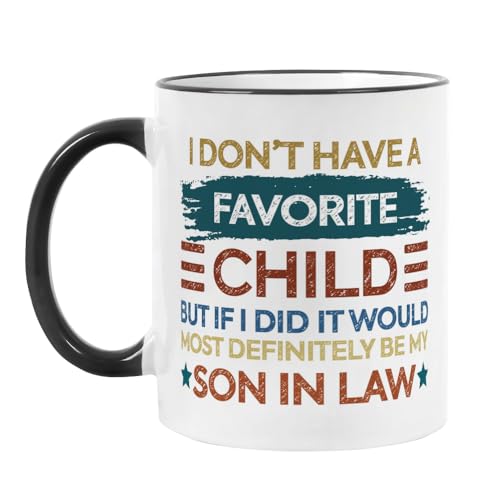 Fatbaby Son-in-Law Coffee Mug Gift - Funny 11oz Ceramic Cup for Father's Day, Birthday, Christmas